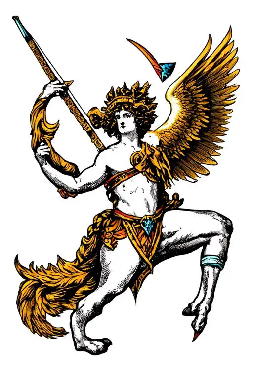 Sagittarius Pices Combination Fully Cover Upper Arm