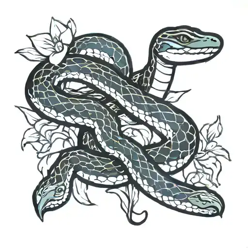 Snake With Callalilly