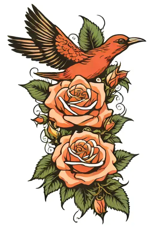 Bird And Rose