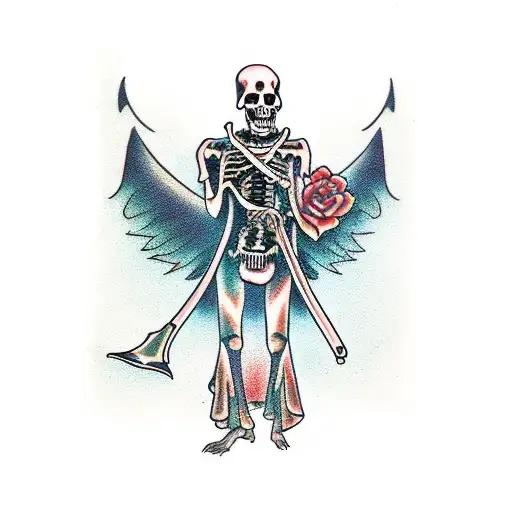 Grim Reaper Holding Female