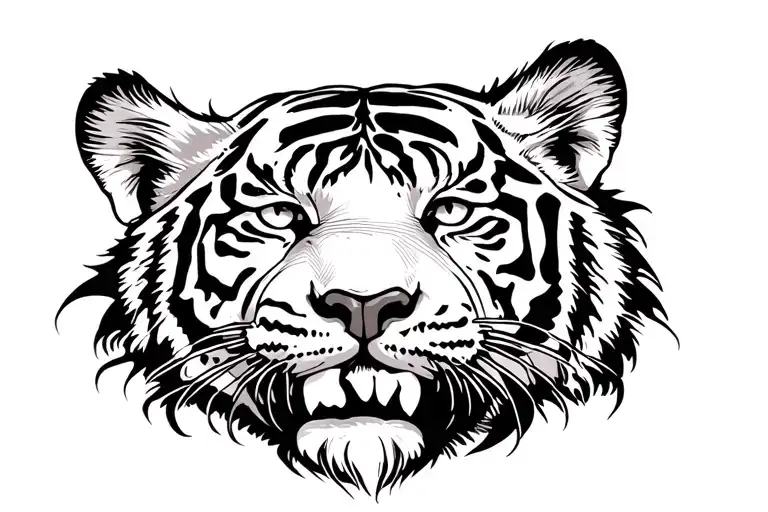 Line Art Tiger