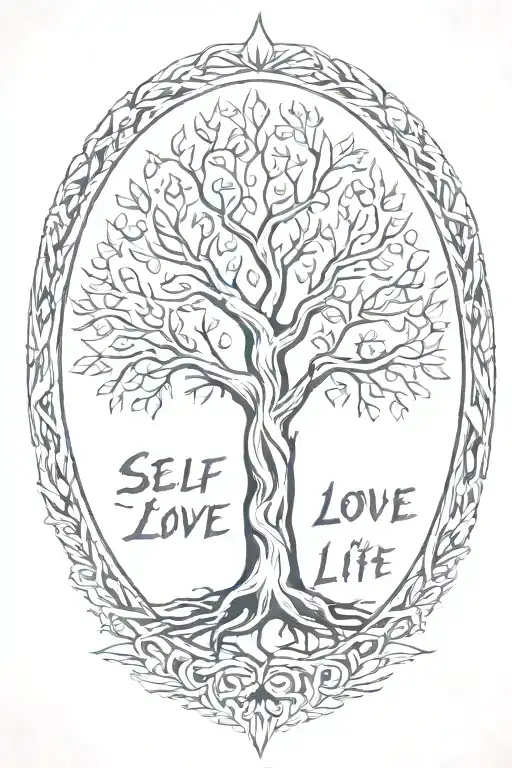 Self Love Tree Of Life Intertwined Representing The Client's