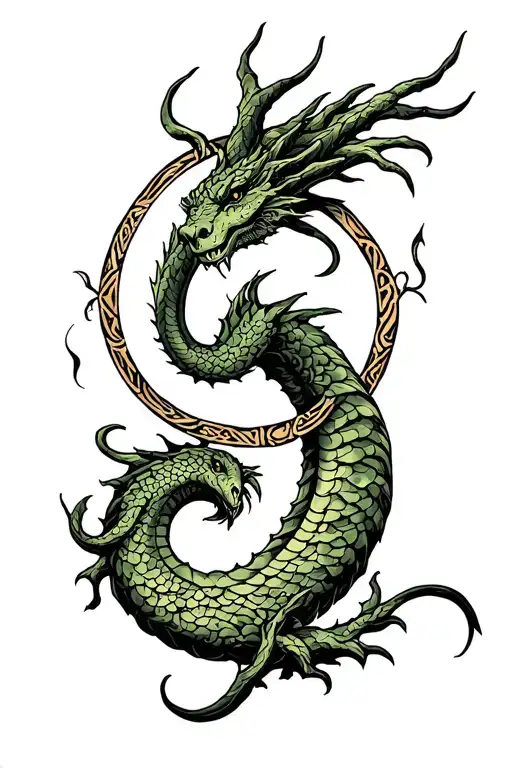 Jormungandr Circle Yggdrasil