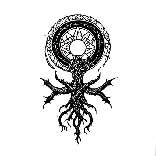 Jormungandr Circle Yggdrasil