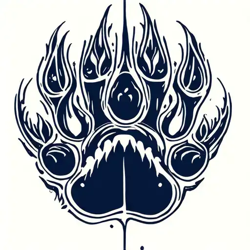 Tribal Bear Paw Print