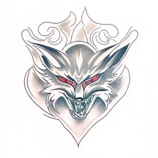 Fox Demon With Red Detail