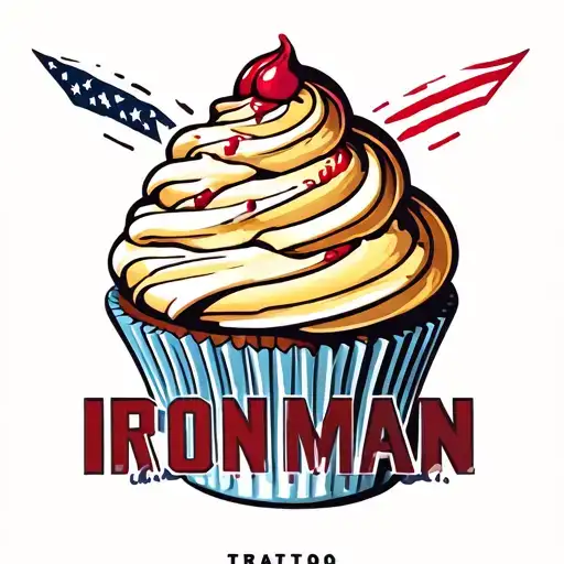 Ironman Triathlon Logo On A Cupcake