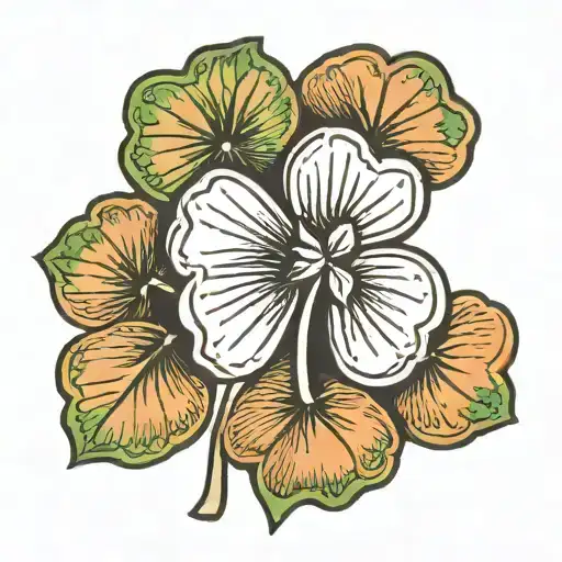 Penny With Four Leaf Clover