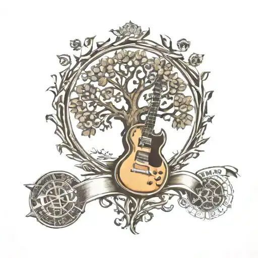 Tree Of Life With Gibson Sg Guitar