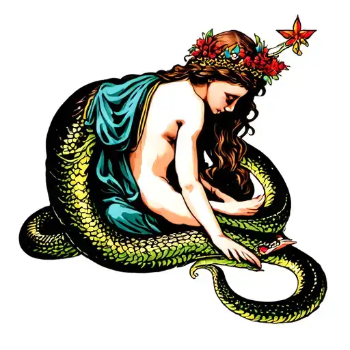 Mary Crushing The Head Of The Serpent Under Her Feet