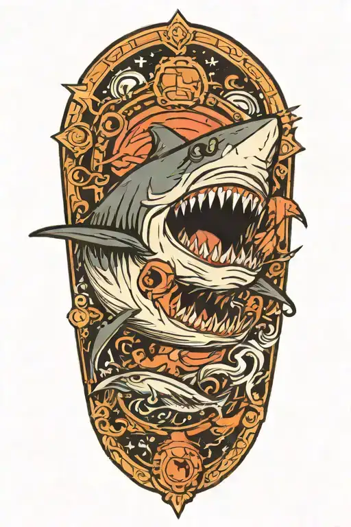 A Shark Swimming Through A Video Game Level