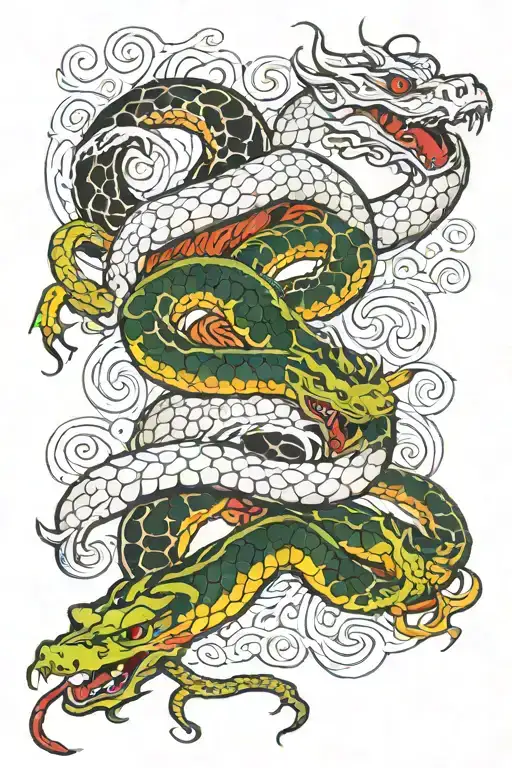 Snake And Dragon Wrap Up