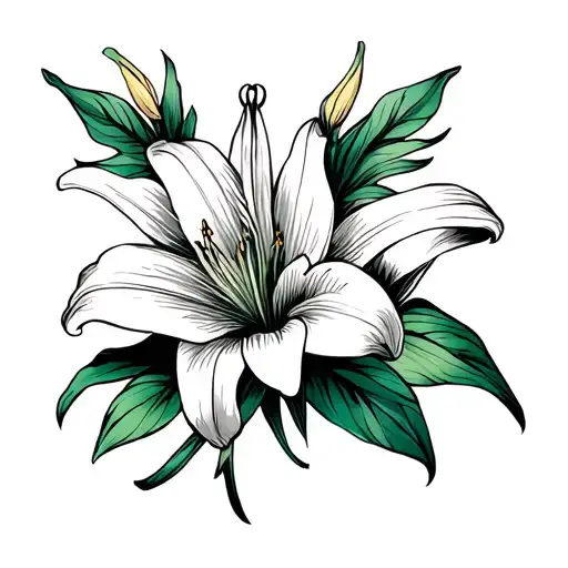 Leo Zodiac Sign Incorporated Lily Flower