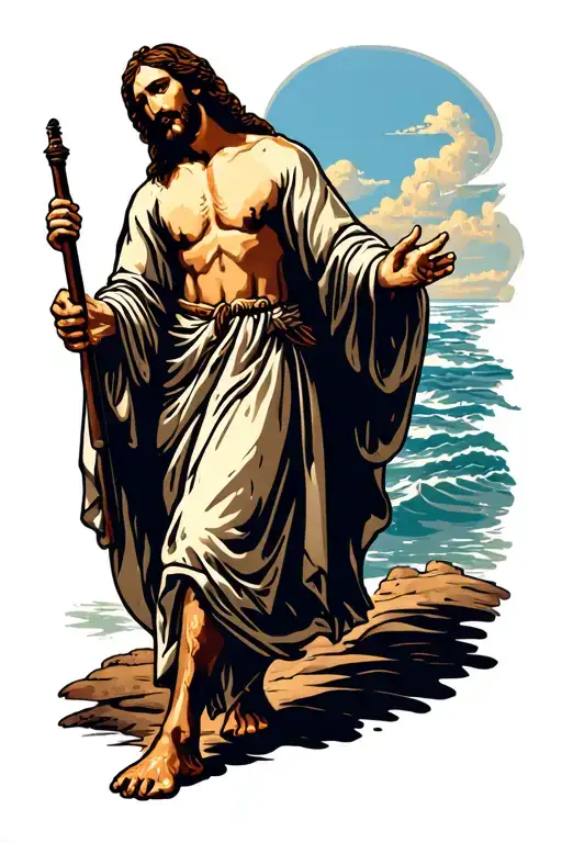 Jesus Walking