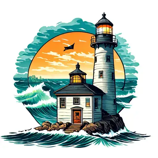 Coast Gaurd Lighthouse Traditional