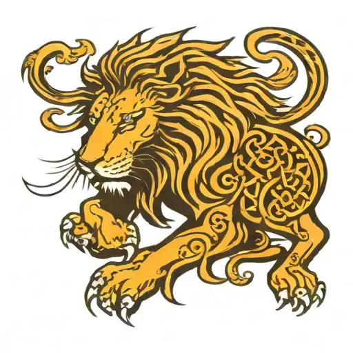 Weight Loss Tattoo Celtic Lion Wearing