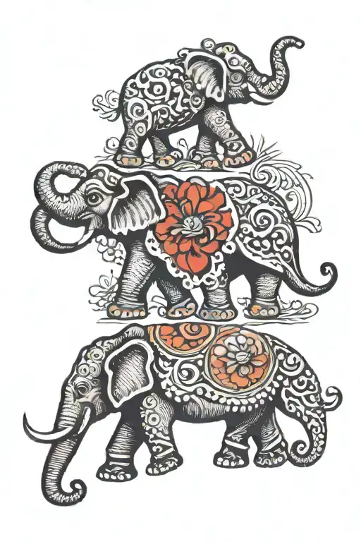 3 Elephants Small Medium Large