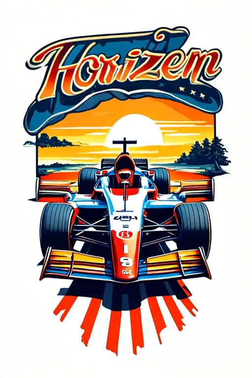 F1 Car Driving On Horizen