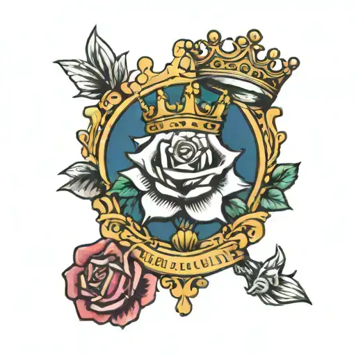 King Crown And Rose