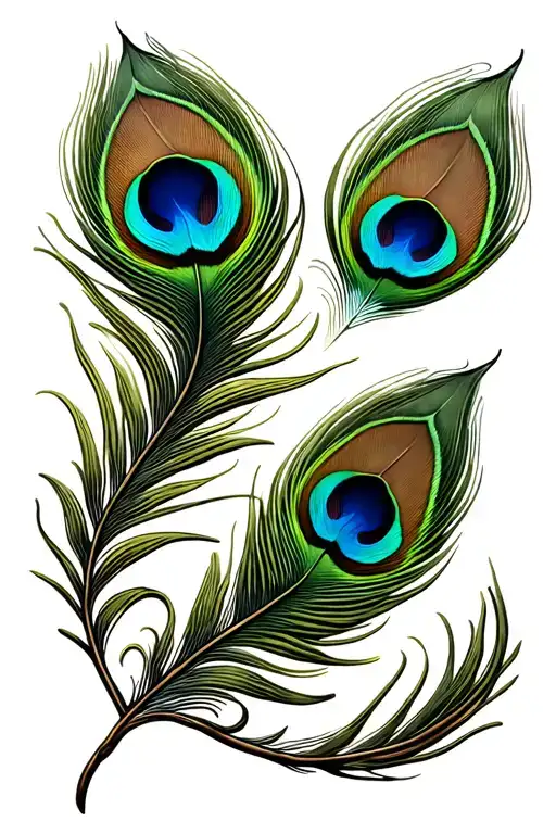 Peacock Feather Included