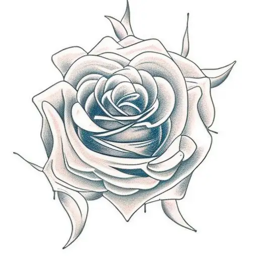 Rose Tattoo With The Words Sometimes You Want The Rose But Desire The Thorns Making The Stem