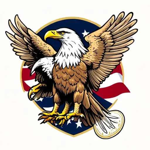 Eagle With The Emblem Of The Airborne Forces