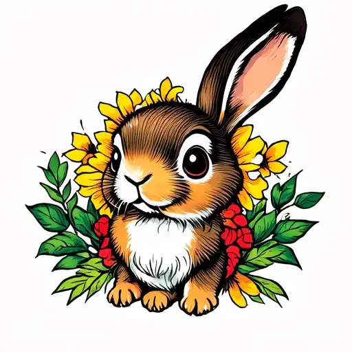 Un Of Lapin Cartoon Style Itchy Et Scrzatchy