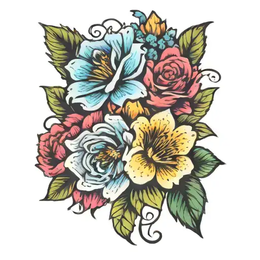 Rainbow Flowers Bouquets Flowers Symbolizing Friends