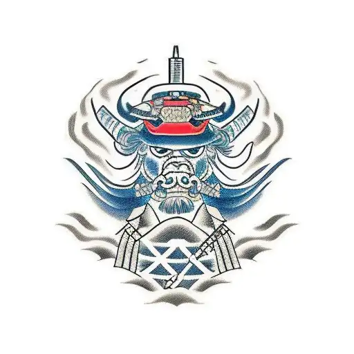 Samurai In A Horse With An Eagle