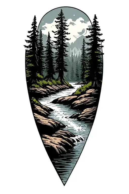 Small River In Forest