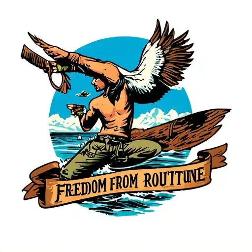 Freedom From Routine Depicted For A Adventure Lover