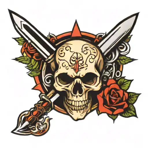 Skull And Knife