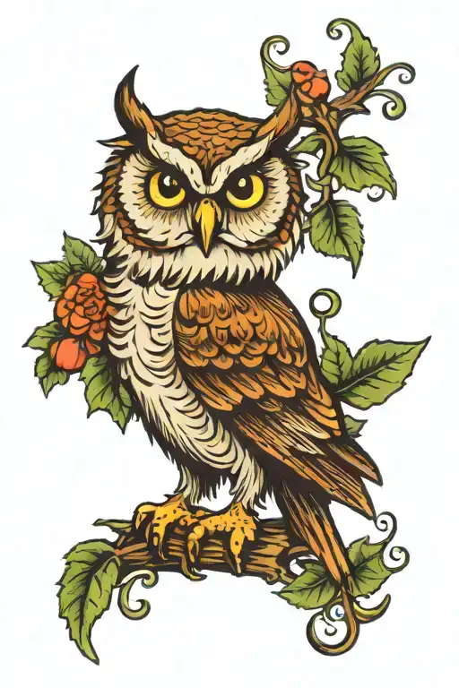 Owl With Vines