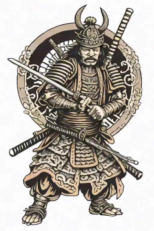 Samurai Warrior Holding