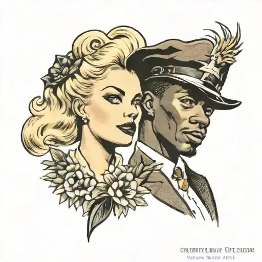 Black Male Has On Leach A White Blond Female