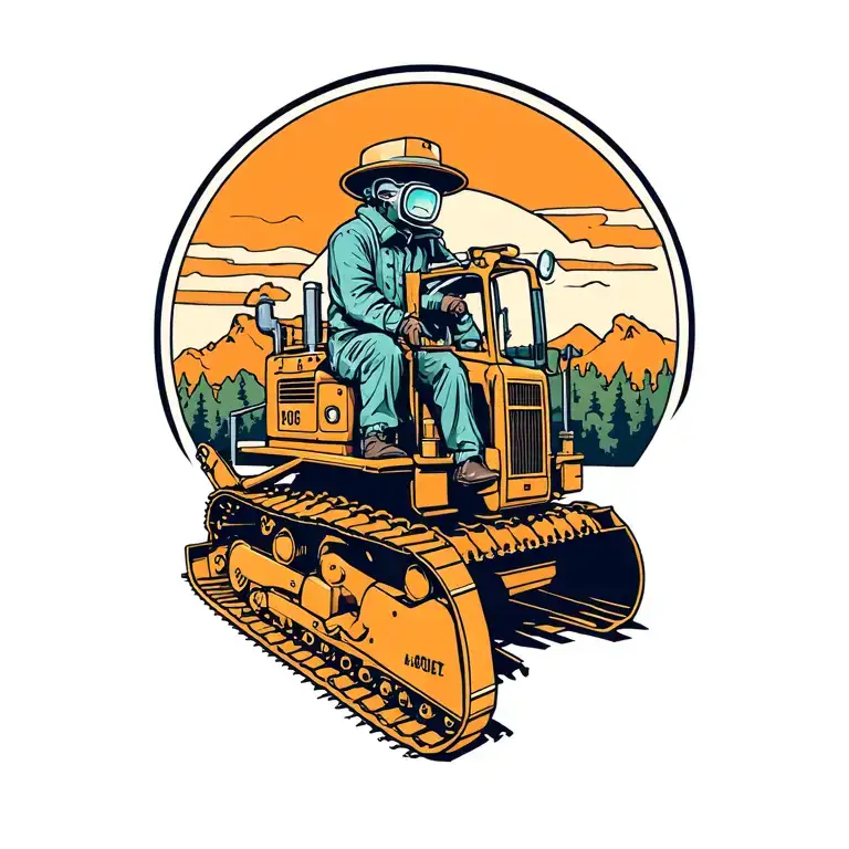 Mad Scientist On A Bulldozer