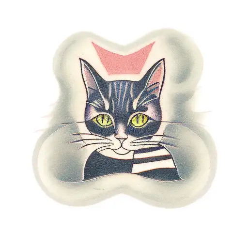 Black Cat And Brown Stripes Cat