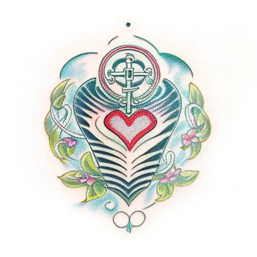 Heartbeat Cross Music Notes