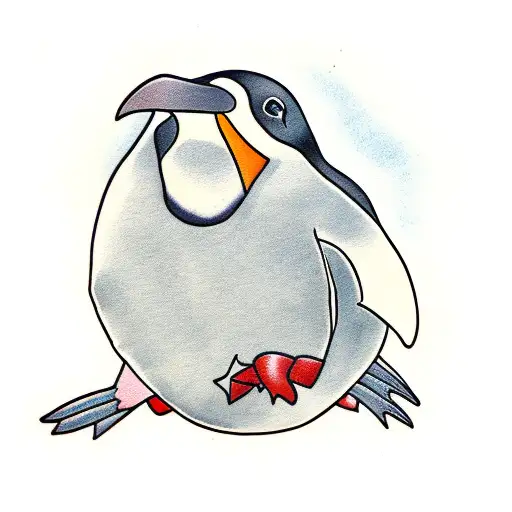 Penguin With Book