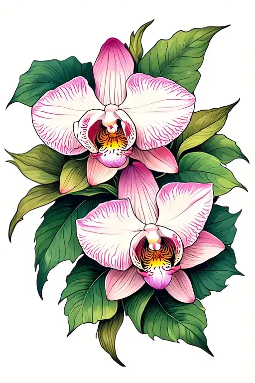 Orchid And Lotus