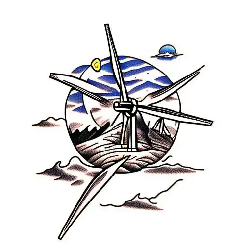 Wind Turbines Mountain