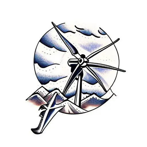 Wind Turbines Mountain