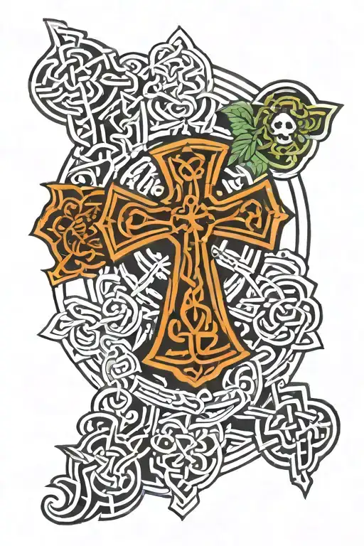 Celtic Cross Surrounded My Mountain