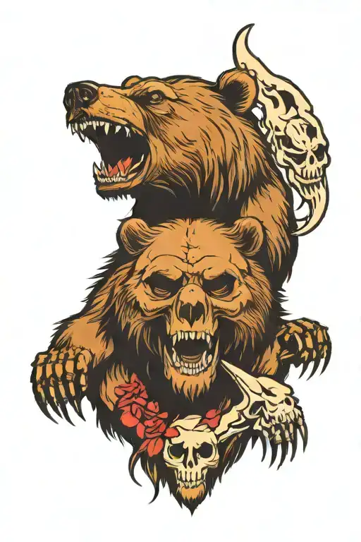 Bear And Skull