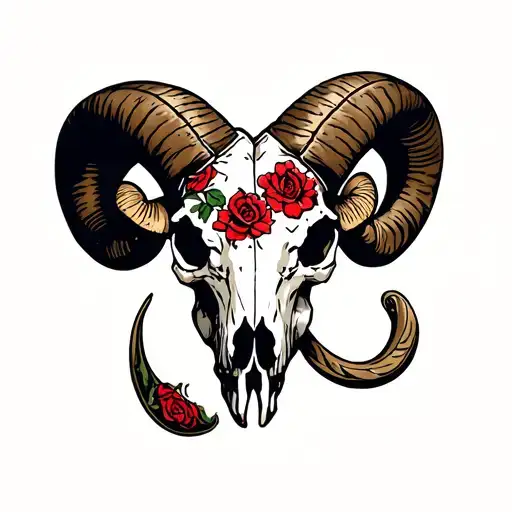 Aries Ram Skull
