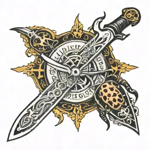 Royal Knife With Spider Headle On The Back Add The Number 2004