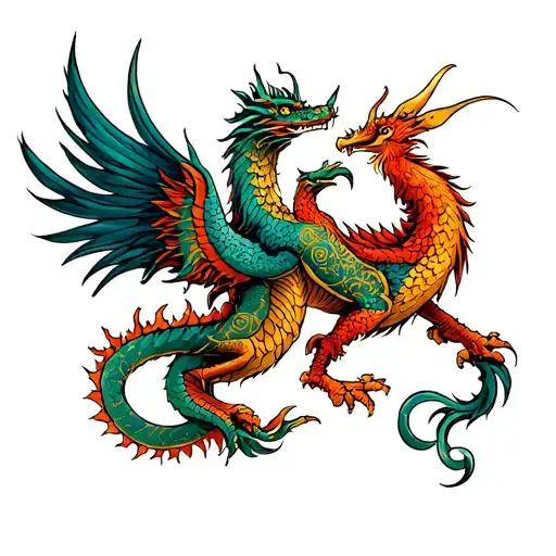 Dragon Et Phoenix