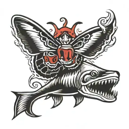 Butterfly With Shark Head