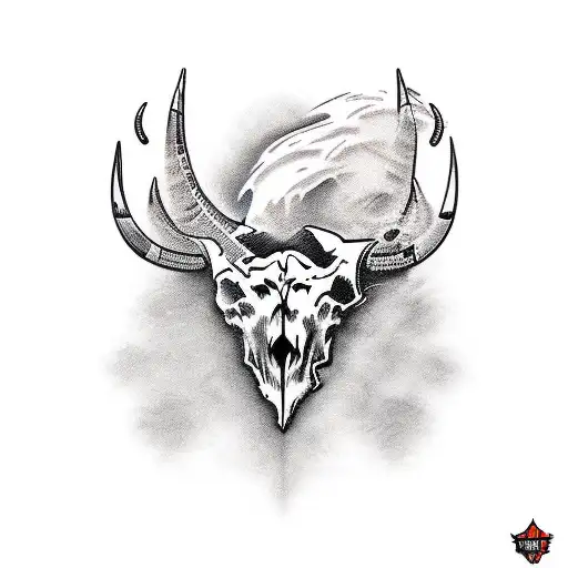 Bull Skull Car Glass