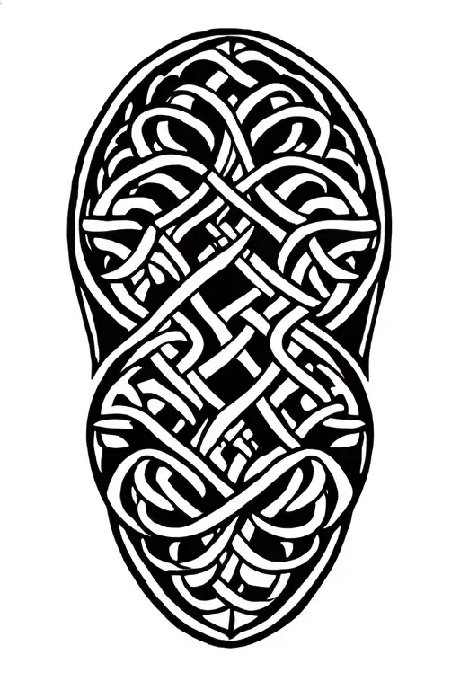 Celtic Pattern Forming The Shape